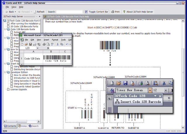 Code 128 Barcode Font Pack Screenshot